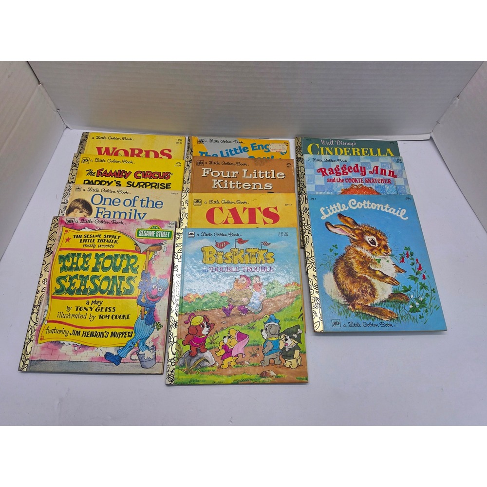 Lot of 10 Vintage Little Golden Books 1970s 1980s